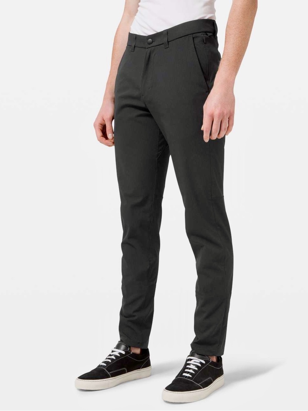 LULULEMON Men's Commission Pant Dark Grey Slim Chinos Technical Pants - Picture 3 of 16